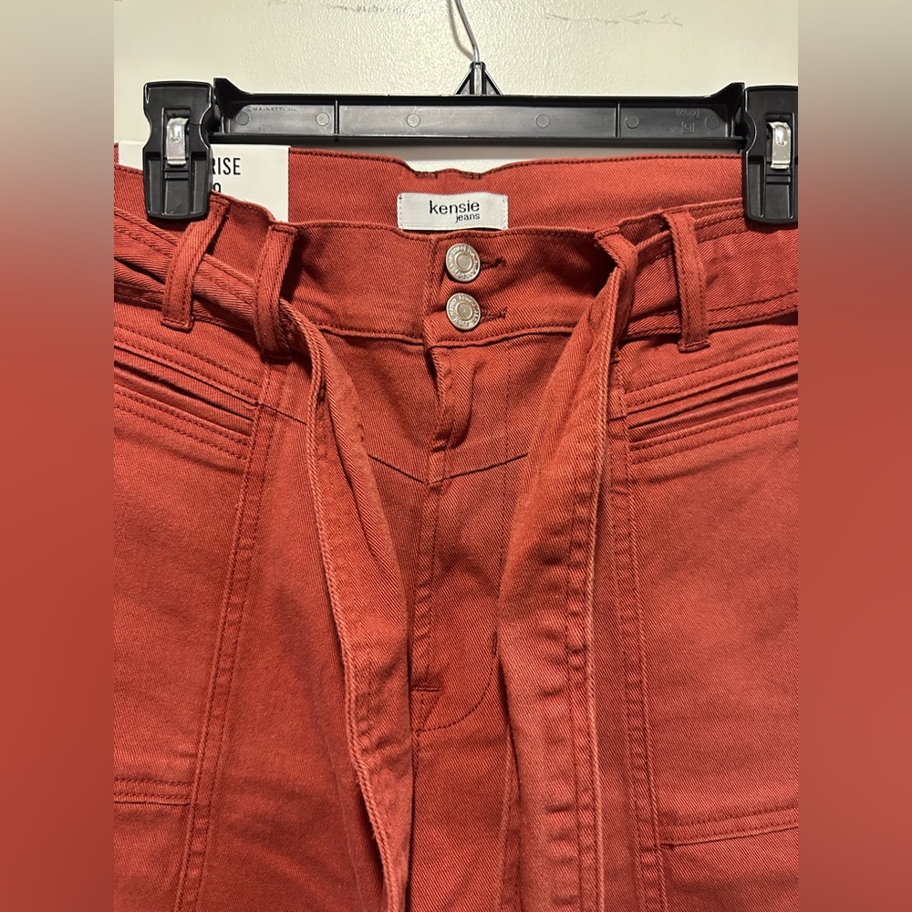 Kensie Rust High-Rise Jeans